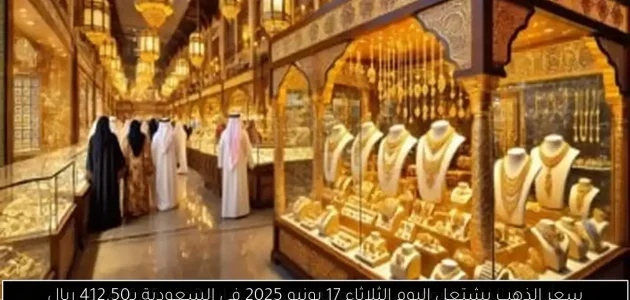 «عاجل» سعر الذهب يتجاوز 412.50 ريال في السعودية اليوم الثلاثاء 17 يونيو 2025!