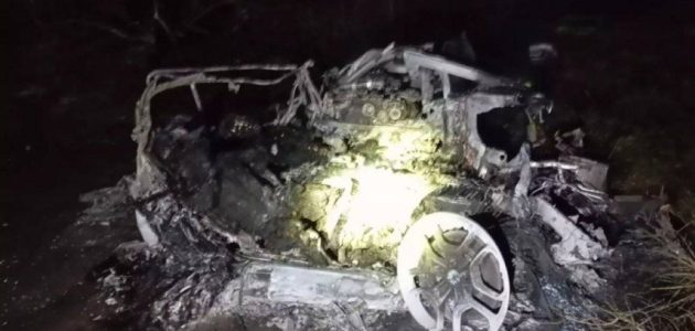 سيارة جوتا تشتعل وتحترق بالكامل ورونالدو يعبر عن صدمته